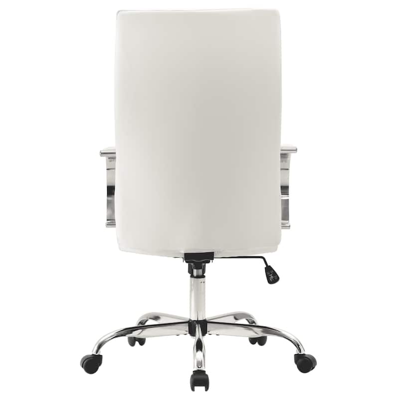 Sonora Ergonomic High Back Leather Office Chair with Lumbar Support, Adjustable Height, Tilt Lock, Chrome Frame & Swivel Casters