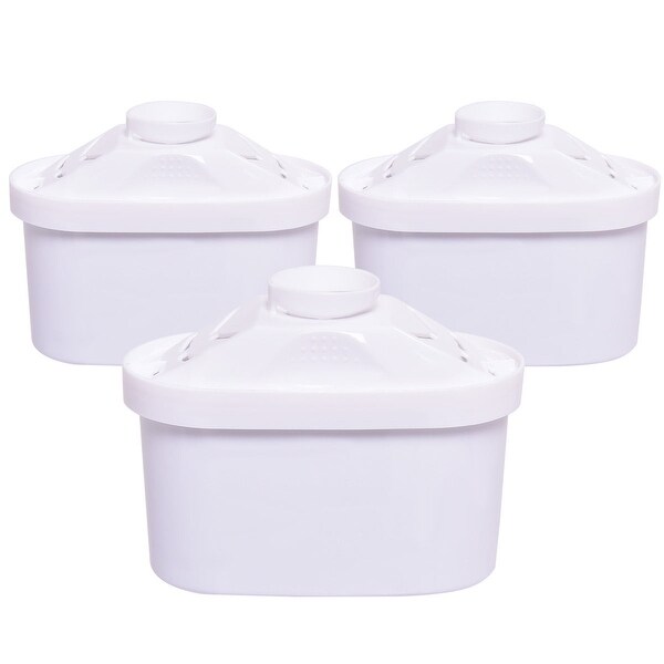 Costway 3 Pack Replacement Water Filter for Water Filtration Pitchers White