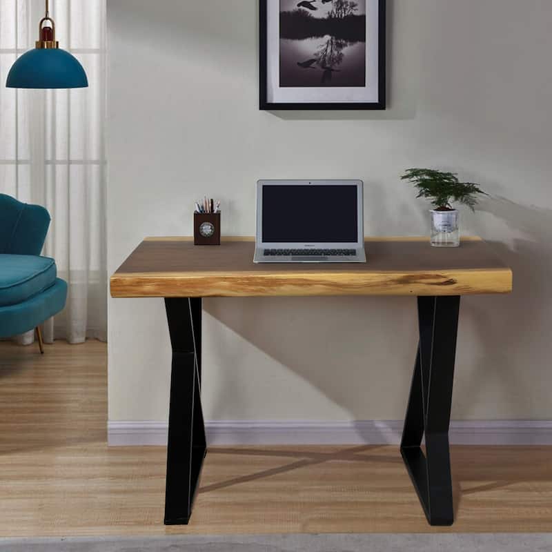 Natural Wood Rectangle Coffee Side Table 31"x14"x26"