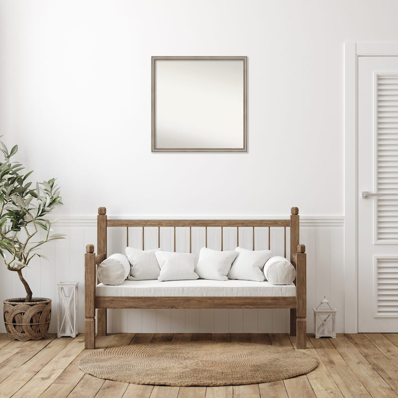 Salon Scoop Non-Beveled Wood Framed Wall Mirror