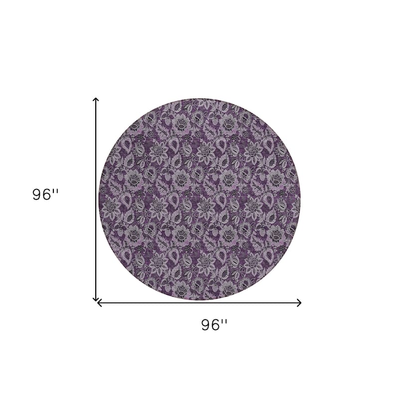 HomeRoots Floral Transitional Rectangle Outdoor Rug