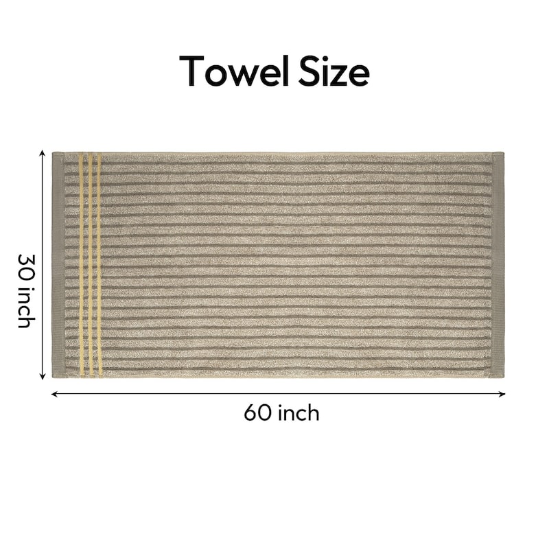 2-Pack Cotton Bath Towels, 30"x60" Absorbent Towels for Bathroom