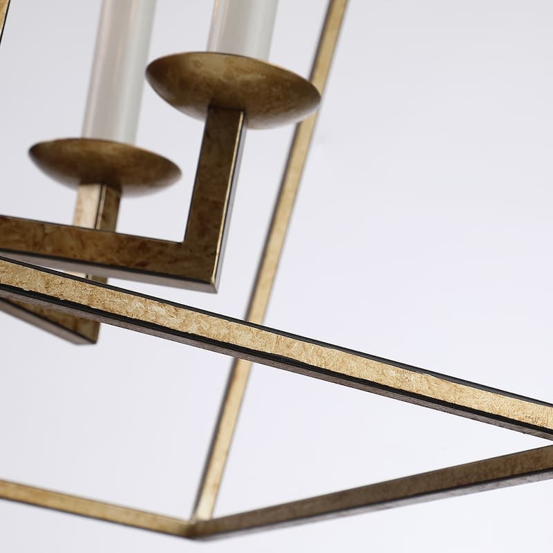 Grand 6-Light Open Frame Cage Lantern Chandelier