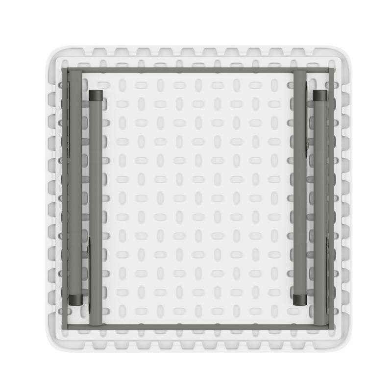 Indoor/Outdoor Kids Bi-Fold Plastic Folding Table - 24x24 - 23.5"W x 23.5"D x 19"H