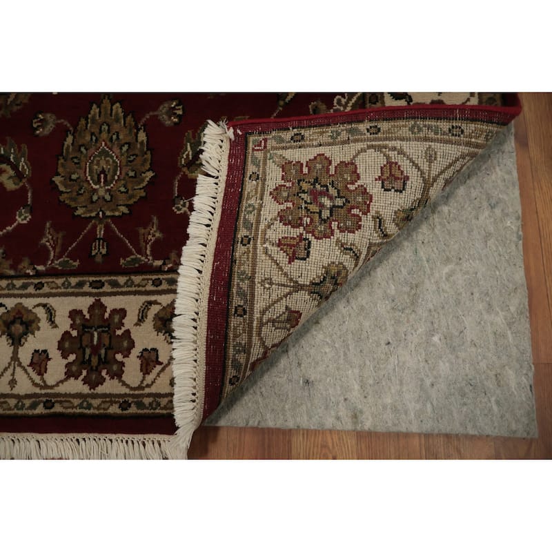 Hand Knotted Oriental 100% Wool Carpet Traditional Floral Red Agra Area Rug - 6' 1'' X 3' 10''