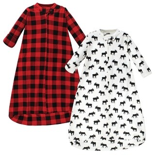 Hudson Baby Infant Boy Cotton Long-Sleeve Wearable Sleeping Bag, Sack, Blanket, Moose