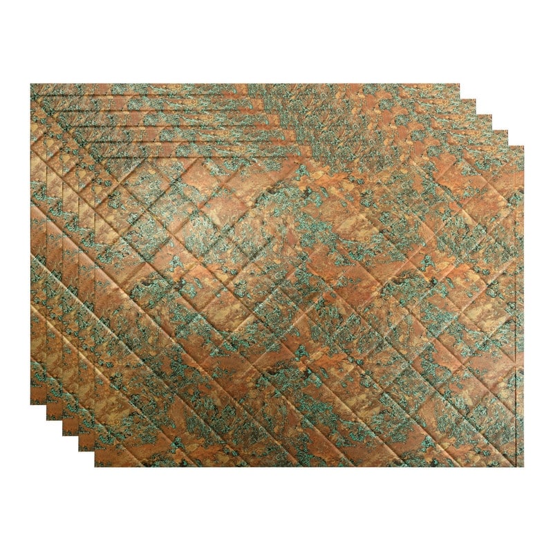 Fasade Quilted Backsplash in Copper Fantasy 15-square-foot 15 Sq Ft Kit - 15 Sq Ft Kit