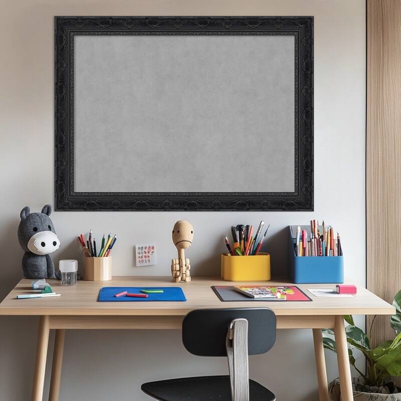 Amanti Art Filigree Gloss Black Framed