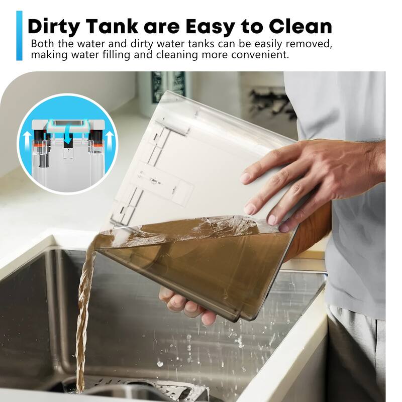 Portable Carpet Cleaner Machine for Pets, Upholstery & Car Interior, Powerful Spot Cleaner with Dual Water Tanks