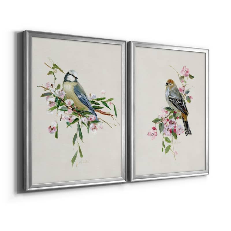 Spring Song Blue Bird Premium Framed Print - Ready to Hang - Multi-Color
