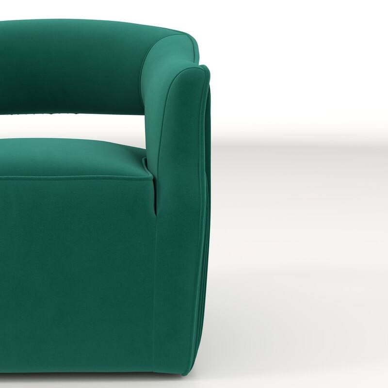 SEYNAR Modern Glam Velvet 360 Degree Swivel Open-Back Accent Armchair Set of 2