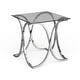 preview thumbnail 8 of 7, Artenia Modern Chrome 24-inch Glass Top Side Table by Furniture of America