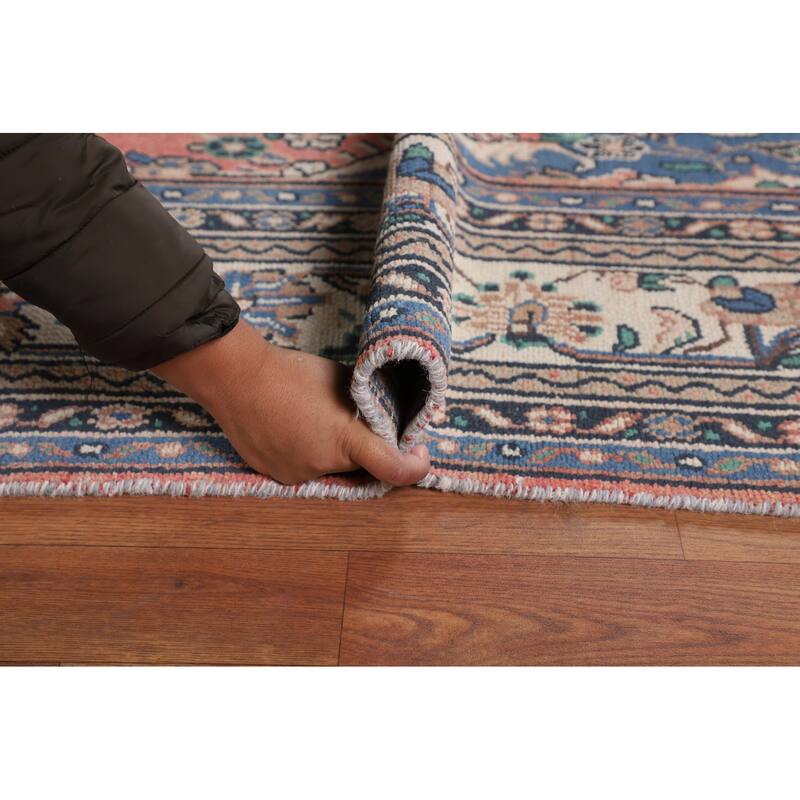 Vintage Hamedan Persian Vintage Area Rug Handmade Wool Carpet - 8'10"x 11'3"