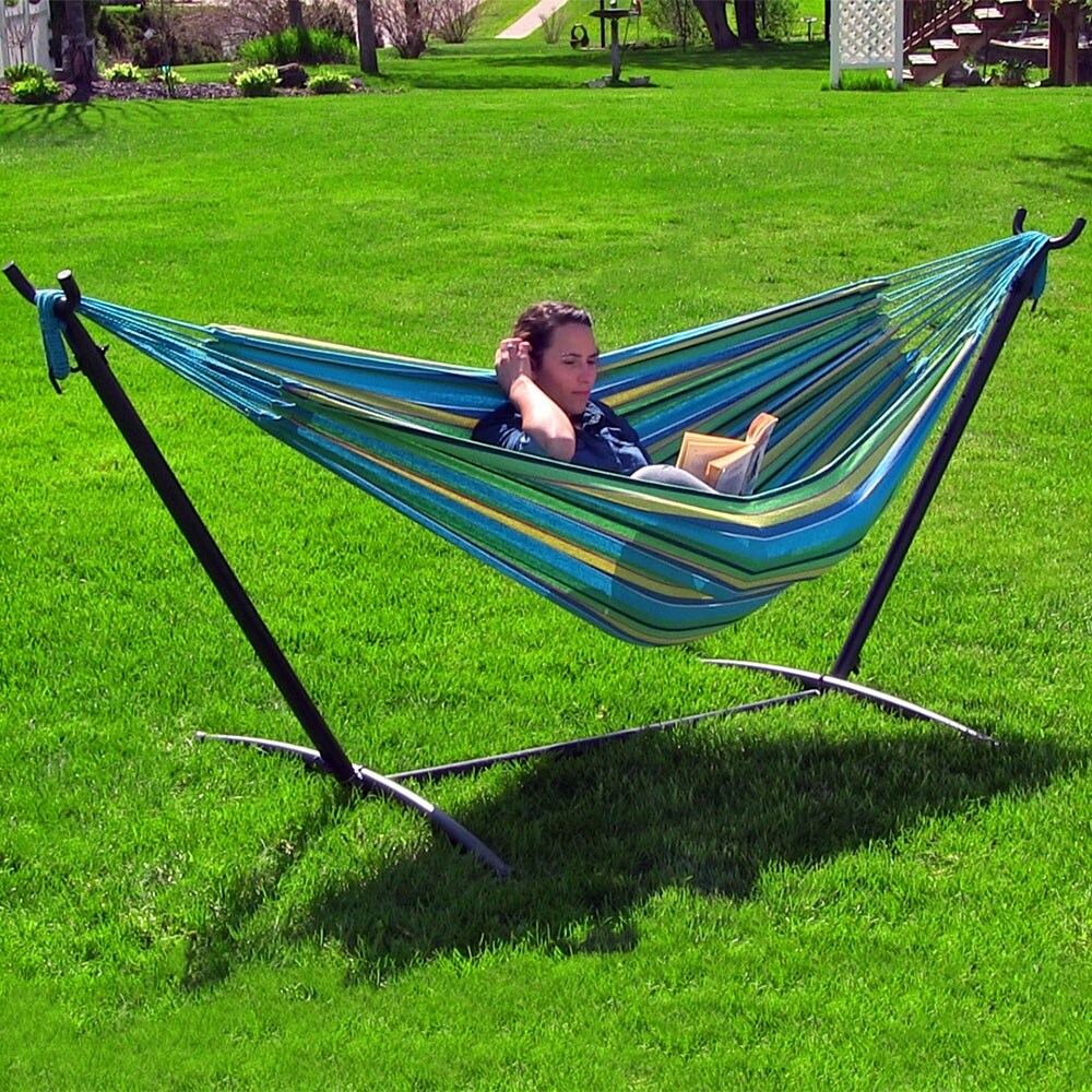 Sunnydaze Jumbo Brazilian 2-Person Extra Long Double Hammock and