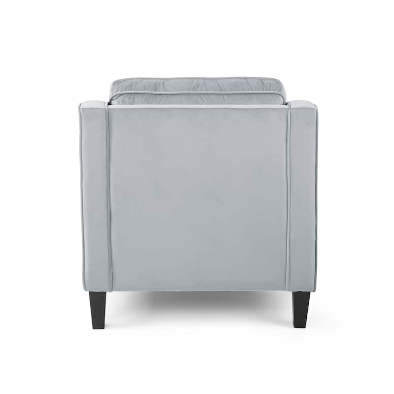 Milo Contemporary Velvet Club Chair by Christopher Knight Home - 30.75" W x 33.50" L x 33.75" H