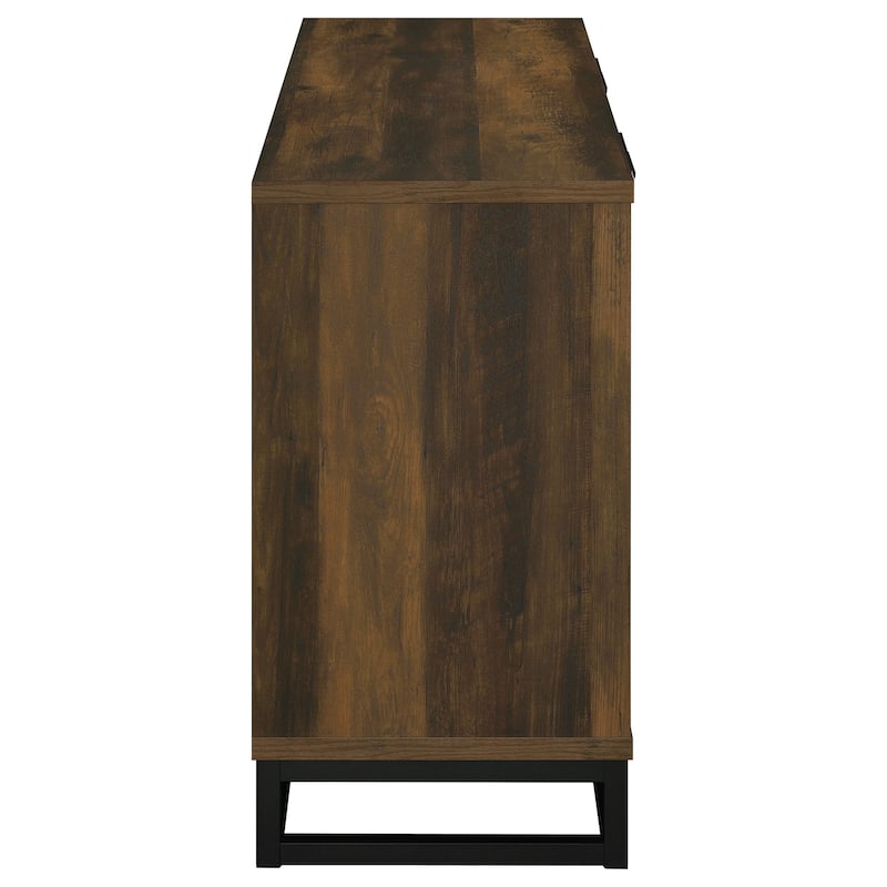 Ryatt 4-Door Engineered Wood Accent Cabinet Dark Pine