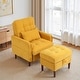 preview thumbnail 8 of 59, Adjustable Backrest Lounge Accent Chair Set with Storage Ottoman