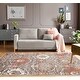 preview thumbnail 86 of 125, Miranda Haus Oriental Traditional Floral Damask Indoor Area Rug 4' X 6' - Rust