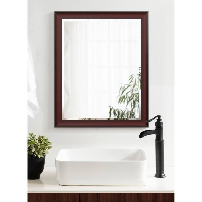 Kate and Laurel Scoop Framed Beveled Wall Mirror