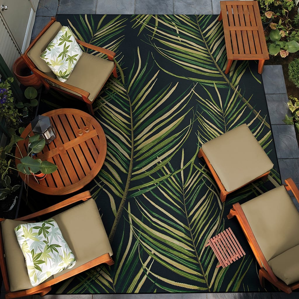 Dream Decor Rugs Gelato Grove Gray Green Indoor Outdoor Area Rug