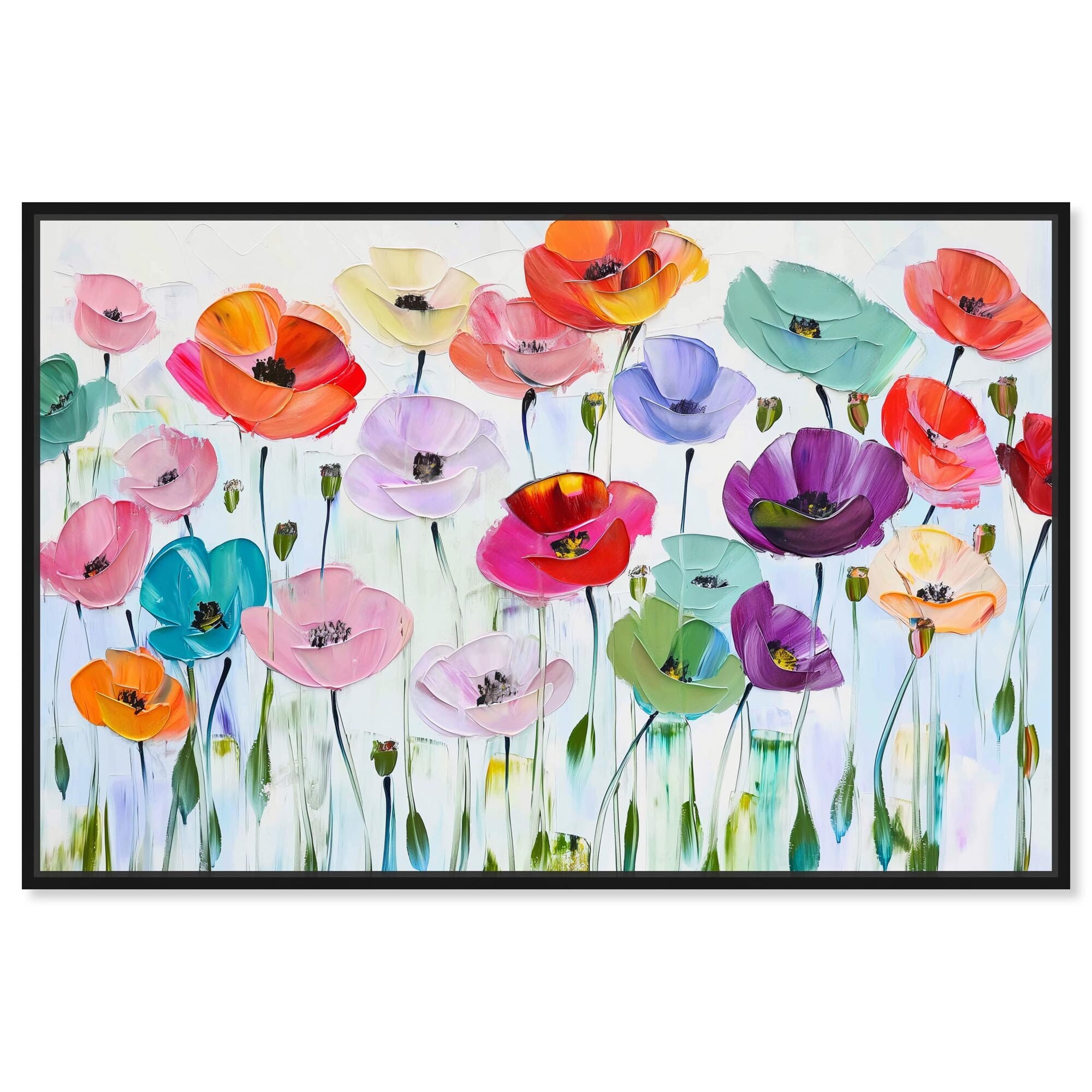 Summer Blooms II Canvas Soft Floral Art by Art Remedy