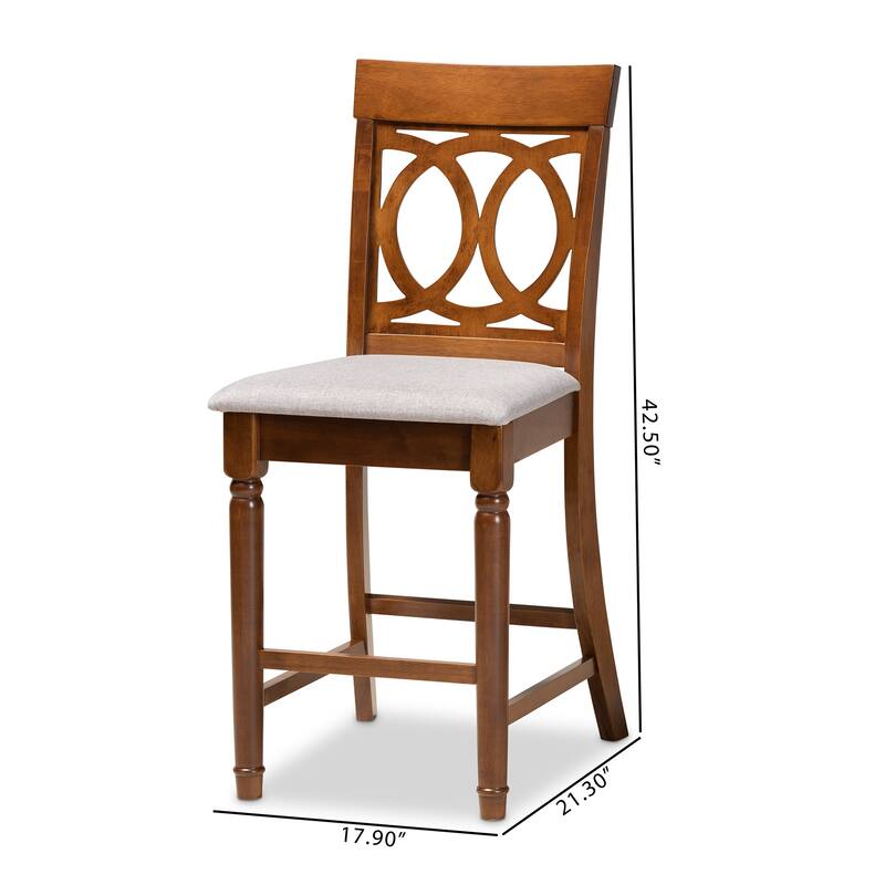 Violet Modern and Contemporary 2-Piece Counter Height Pub Chair Set