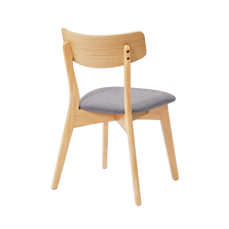 Chazz Mid-Century Modern Upholstered Rubberwood Dining Chairs (Set of 2/4) by Christopher Knight Home