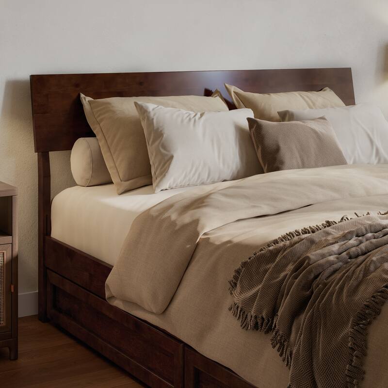 Norla Wood Platform Bed with Storage Drawers