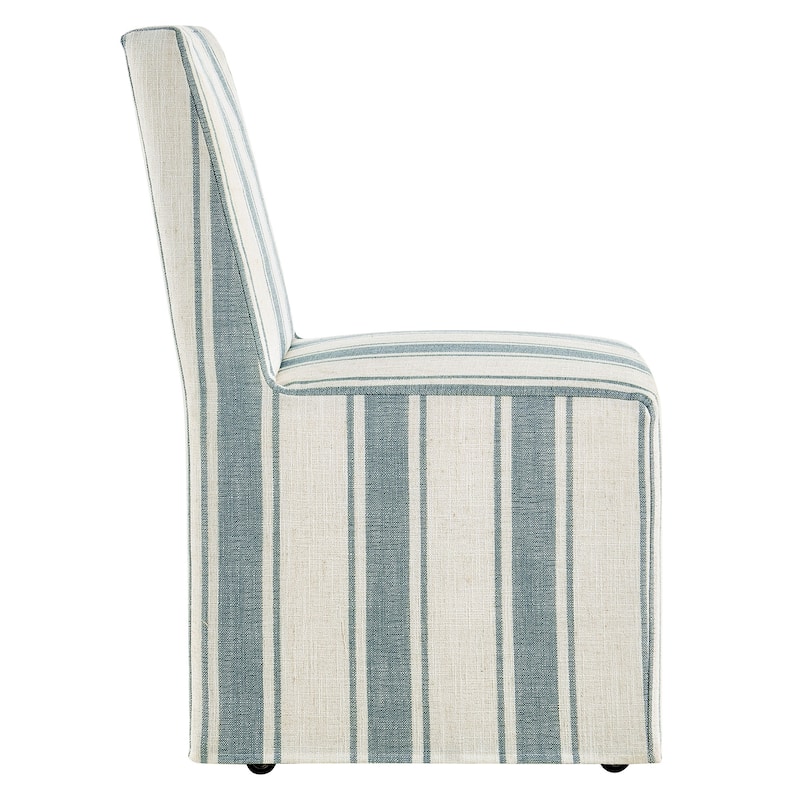 Tessera Striped Slipcovered Dining Side Chair