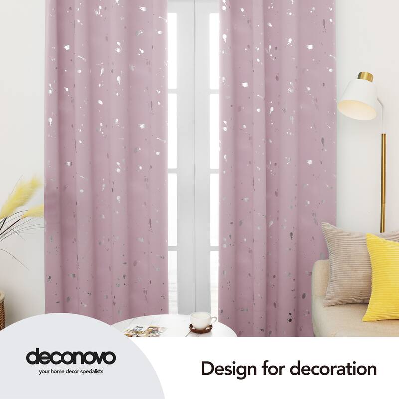 Deconovo Silver Spot 52 Width Curtain Panel Pair (2 Panel)