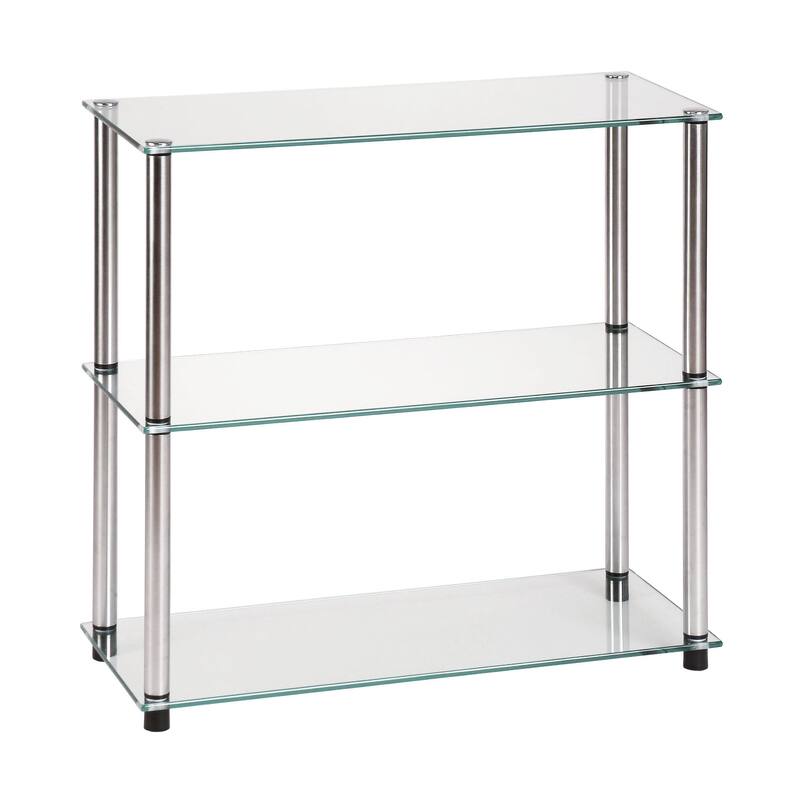 Convenience Concepts Designs2Go Classic Glass 3 Tier Bookshelf