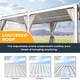 preview thumbnail 150 of 188, EROMMY Outdoor Louvered Pergola Gazebo with Adjustable Aluminum Rainproof Roof