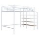 preview thumbnail 14 of 16, Full Size Metal Loft Bed with Storage Ladder and Grid Shelf