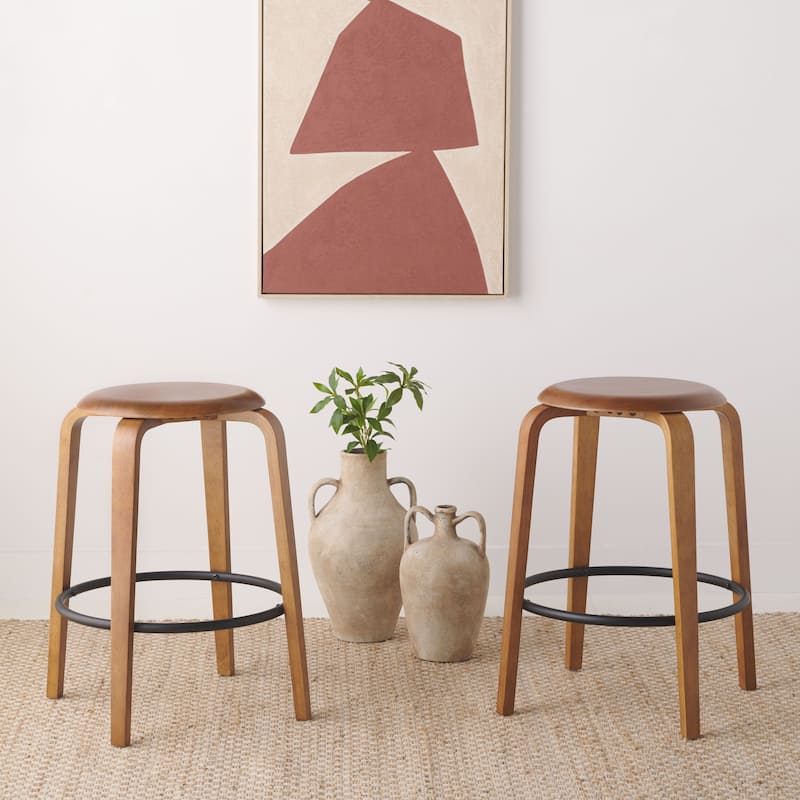 SAFAVIEH Home Luella 26-inch Counter Stool [SET of 2] - 23"Wx23"Dx26"H