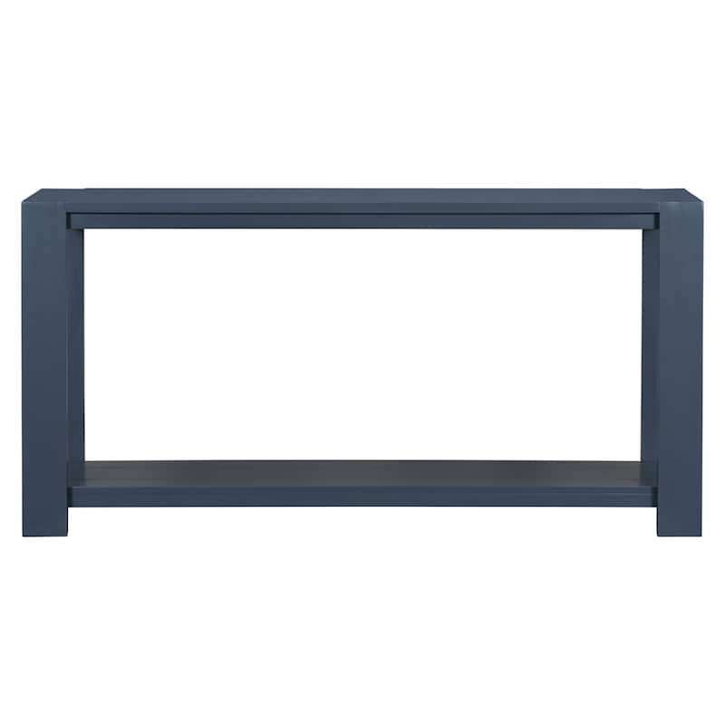 Distinctive Features of a Minimalist Console Table with Bottom Shelf and Four Legs