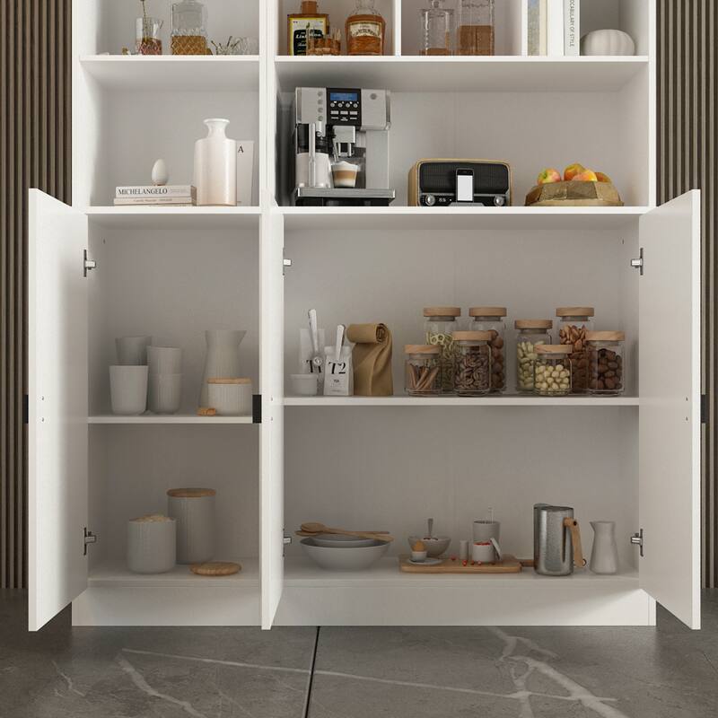 Timechee Combined Bookcase Kitchen Cabinet Display Cabinet Pantry
