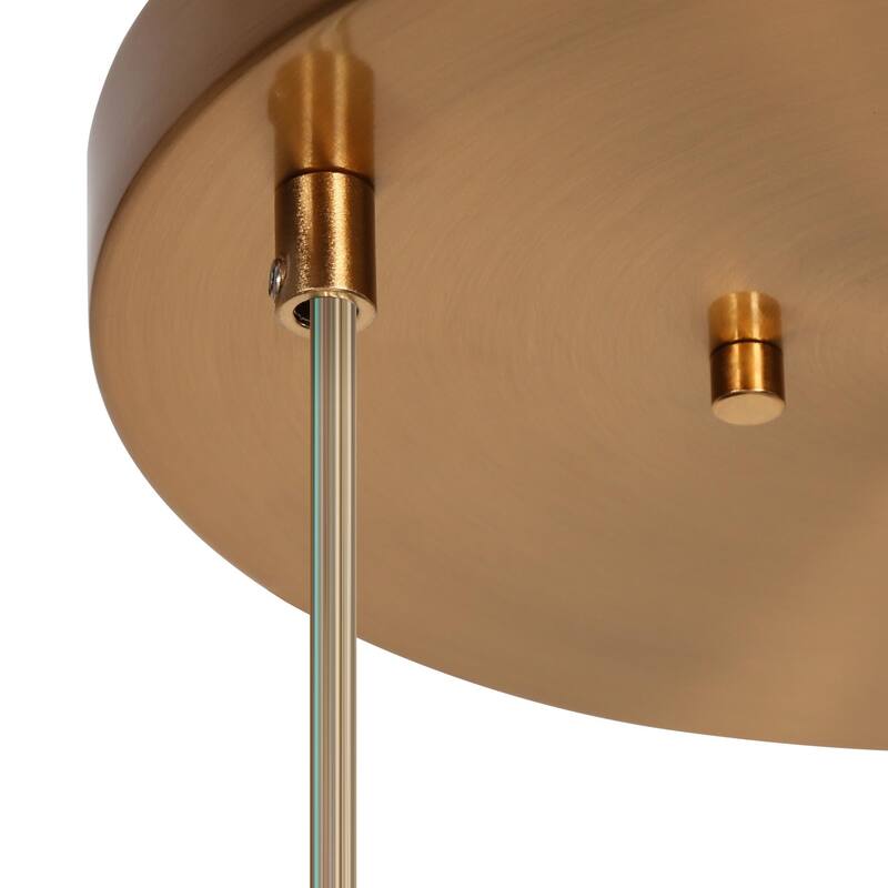 Dilera Modern 3-Light Gold Chandelier Cluster Glass Island Lights for Dining Room - D13.5" x H69" max