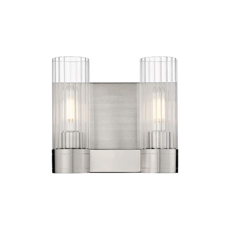 Innovations Lighting 429-2W-10-11 Empire Sconce Empire 2 Light 10" - Satin Nickel / Clear