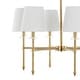 preview thumbnail 8 of 10, Honeycomb 27" 6-Light Mid-Century Modern Iron LED Chandelier, Brass Gold by JONATHAN Y