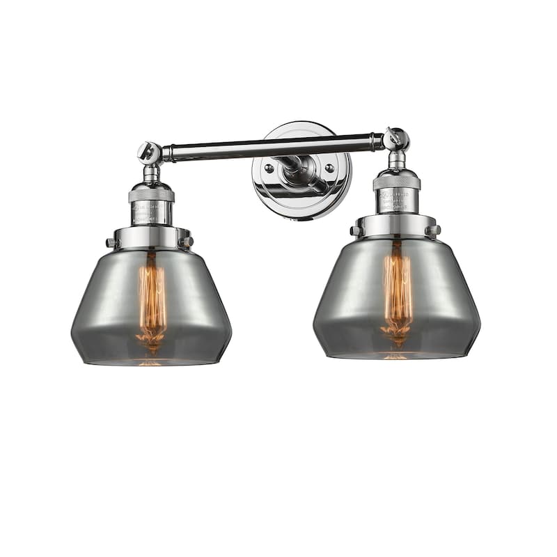 Innovations Lighting Fulton 2 Light 17" Wide Bathroom Vanity Light - Polished Chrome / Smoked