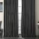 Exclusive Fabrics Faux Linen Extra Wide Room Darkening Curtain Panel