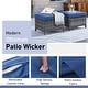 preview thumbnail 94 of 189, Pocassy Outdoor Wicker Sofa with Swivel Chair Fire Pit Table Furniture Set.