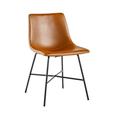 Modern Upholstered Dining Chair with Metal X Base