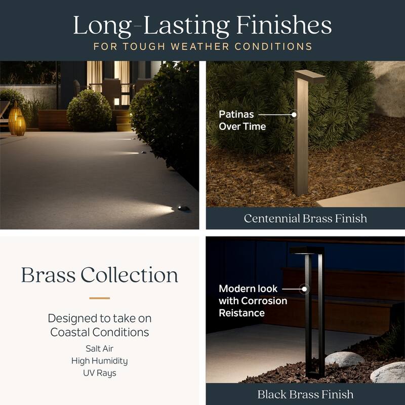 Kichhler Lighting 6.75" Traditional Path Light in Black Brass - 21