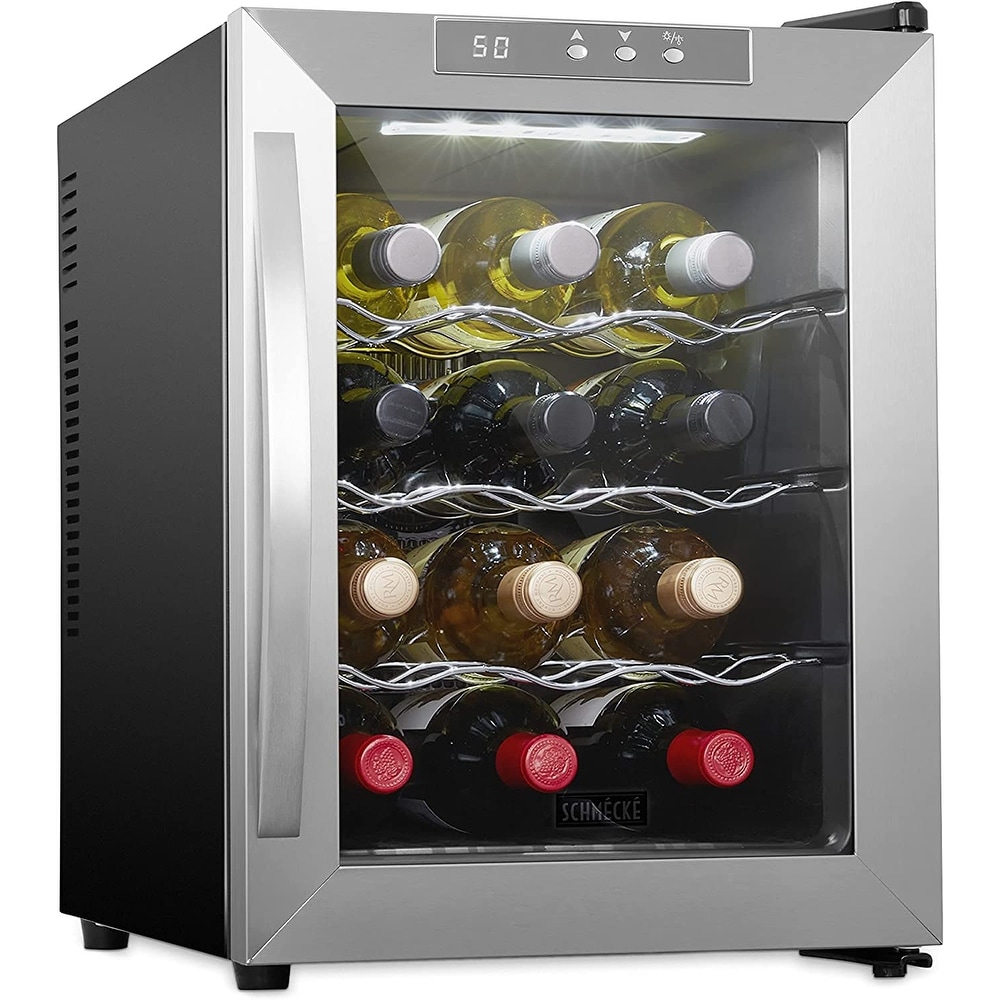Red Mini Wine Cooler with Digital Temperature Control Screen - Bed Bath &  Beyond - 38214790