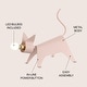 preview thumbnail 2 of 6, Gretchen 11.75" Modern Industrial Iron Feline LED Kids' Lamp, Pink by JONATHAN Y