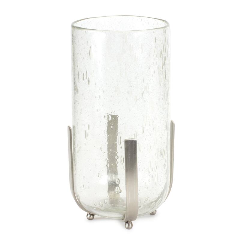 Iron Candle Holder Vase - Silver