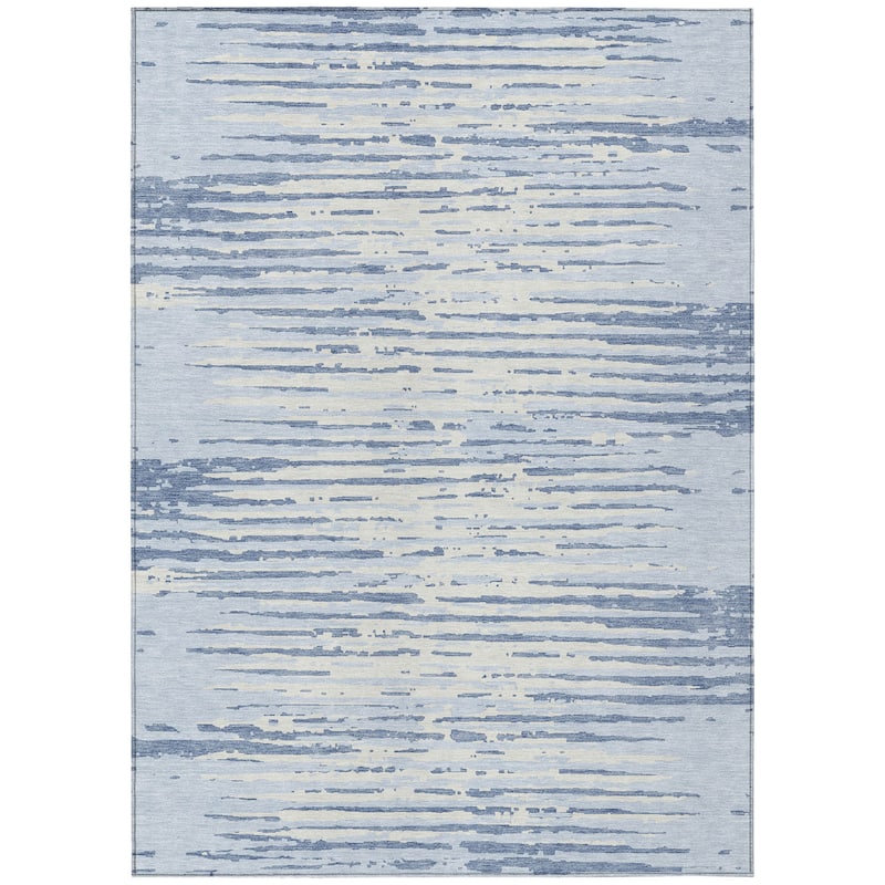 Machine Washable Indoor/ Outdoor Ombre Chantille Abstract Rug