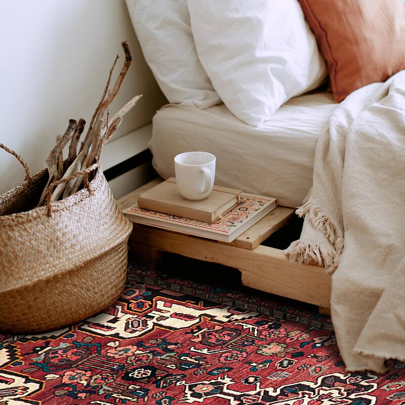 ECARPETGALLERY Hand-knotted Anadol Red Wool Rug - 4'7 x 9'0