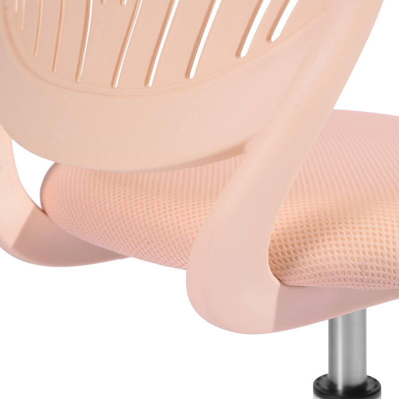 HomyLin Armless Swivel Kids Desk Chair with Mesh Padded Seating